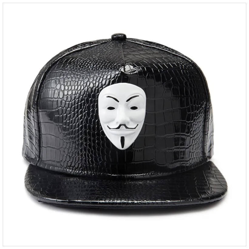 Панк Хип Хоп Snapback шапки V для Vendetta бейсбольные кепки Черные Шляпы прямые полями улица Bboy Рэппер танцор MC DJ Skate Gorras