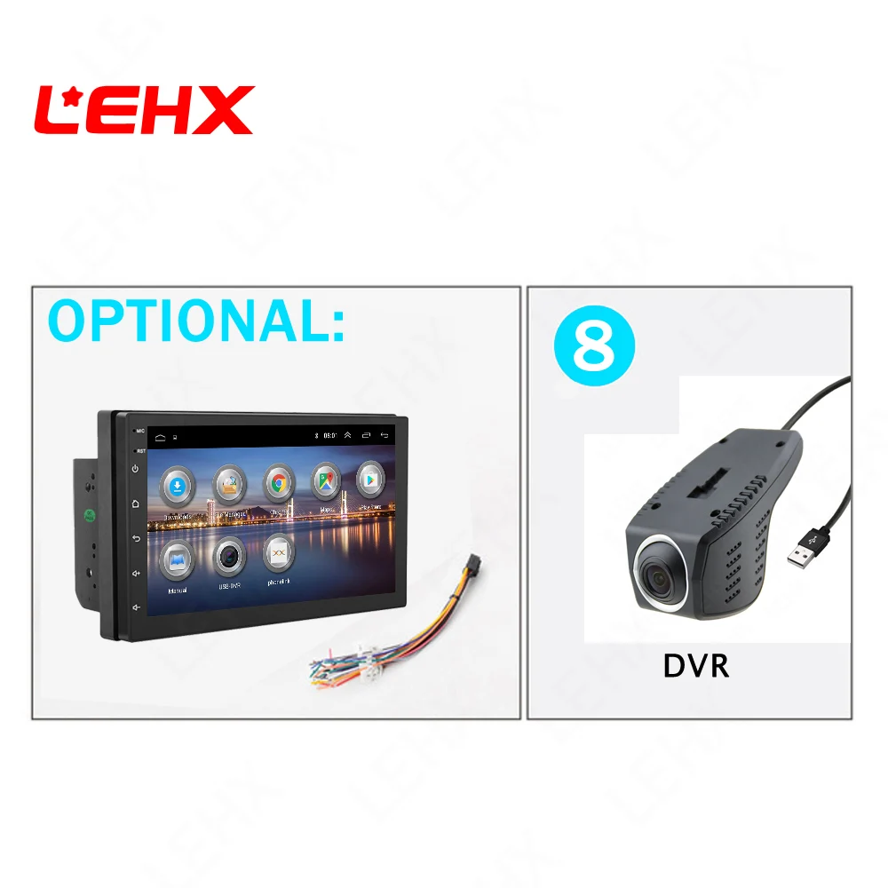 LEHX автомобильный android 8,1 автомобильный dvd для toyota nissan qashqai x trail-note almera juke Мультимедиа Навигация gps универсальный Автомобильный плеер - Цвет: LE7015-DVR