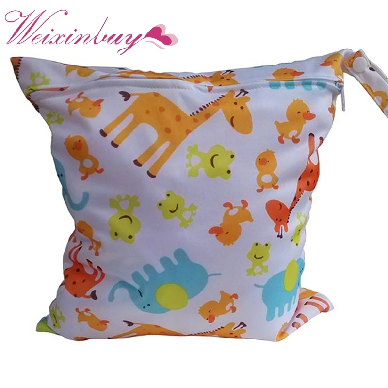 

Useful Waterproof Reusable Zipper Baby Cloth Diaper Wet Dry Bag Swimer Tote 2018