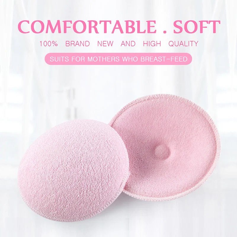 

2PCS Soft Cotton Anti-overflow Postpartum Baby Nursing Pad Washable Feeding Breast Pad Absorbent Reusable Nursing Nursing Pads