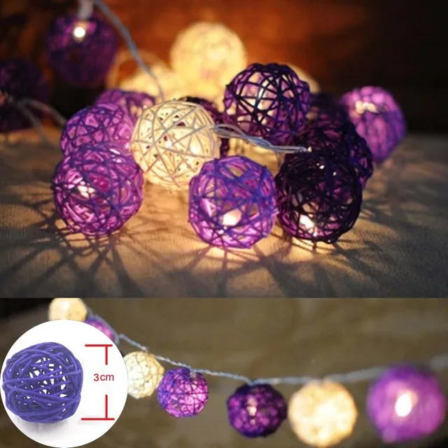Purple Balls For Decoration Amusing Yimia Purple White 5M 20 Balls Led String Fairy Light Rattan Balls Design Ideas Purple Balls For Decoration Impressive Yimia Purple White 5M 20 Balls Led String Fairy Light Rattan Balls Design Inspiration