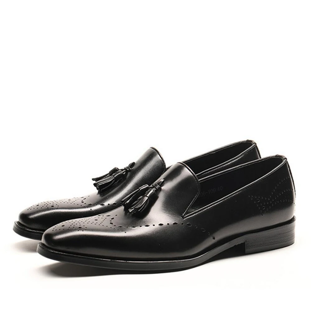 SIPRIKS/мужские дизайнерские лоферы с кисточками; модельные туфли с перфорацией типа «броги» из натуральной кожи; Классическая обувь в винтажном стиле; обувь в деловом стиле; сезон осень; мужская обувь