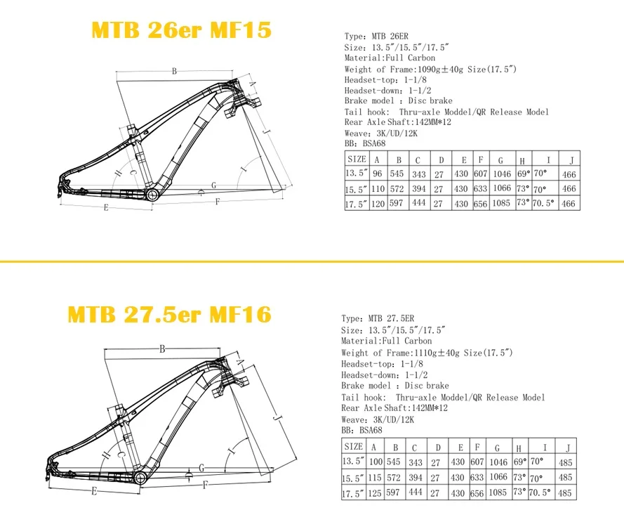 Top Winow 26er carbon mtb frame 13.5" 15.5" 17.5 inch kids frame with QR 135*9mm 12*142mm thru axle 26 inch 27.5er mtb carbon frame 2