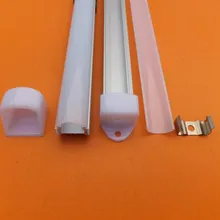 Алюминиевый профиль с прозрачной или молочной крышкой, концевые крышки и крепежные зажимы для ширины светодиодных полос