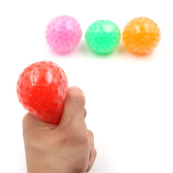 

2019 hot sale Spongy Bead Rainbow Ball Toy Squeezable Stress Squishy Toy Stress Relief Ball For Fun high quality