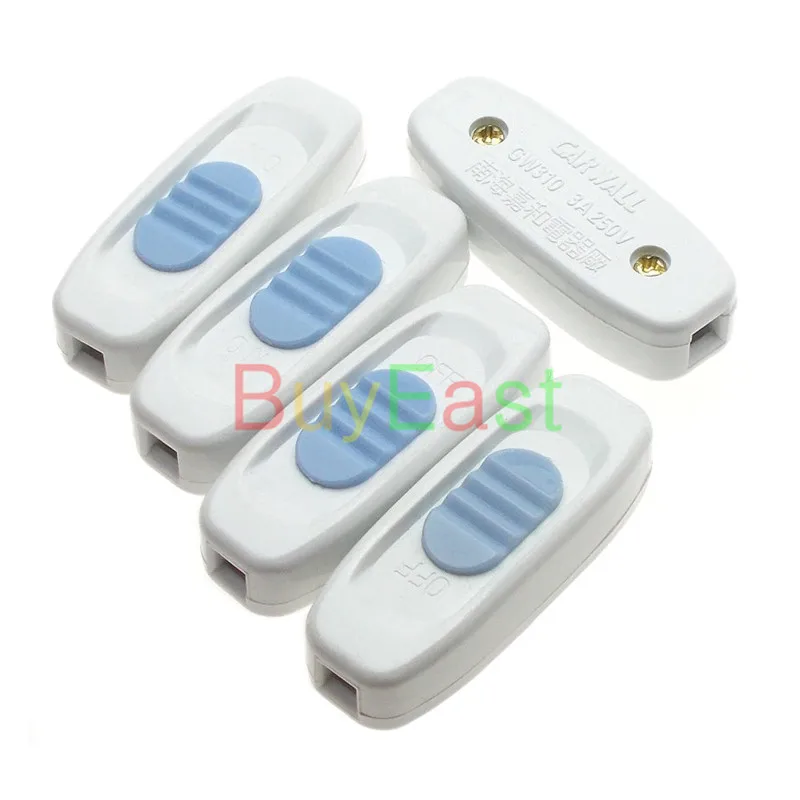

Inline On/Off Desk Light Lamp Cord Switch 110~250V 3A White Color