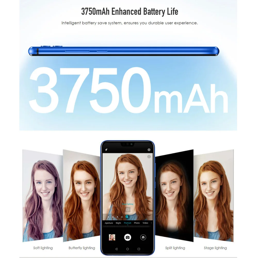 Huawei Honor 8X мобильный телефон 6 5 дюймов ram 6GB 128GB rom Восьмиядерный 3750 mAh аккумулятор
