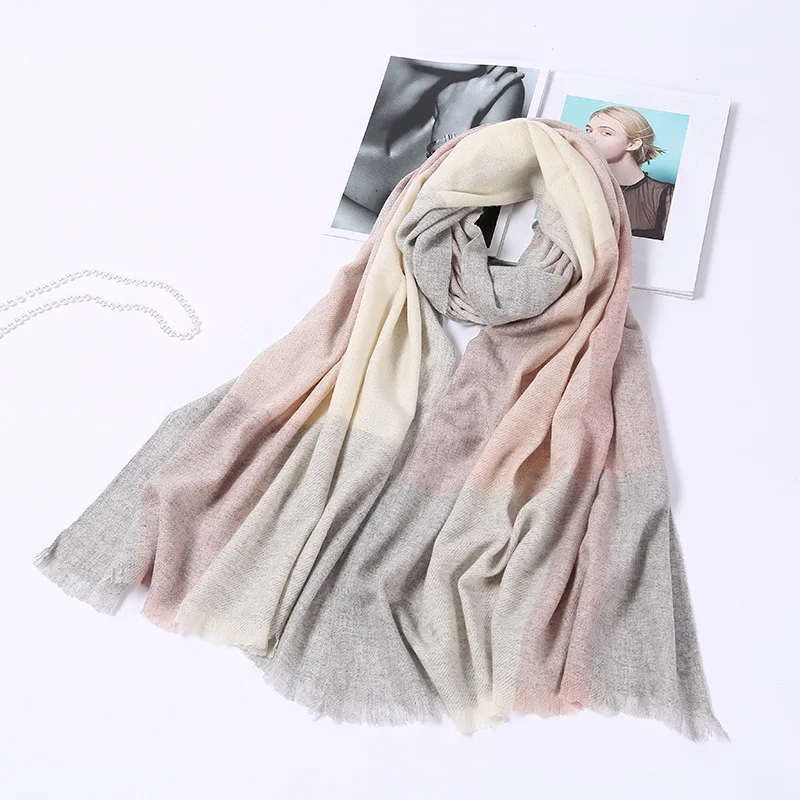 

Fashion Wool Winter Scarf Women Scarf Plaid Thick Brand Shawls And Scarves For Women