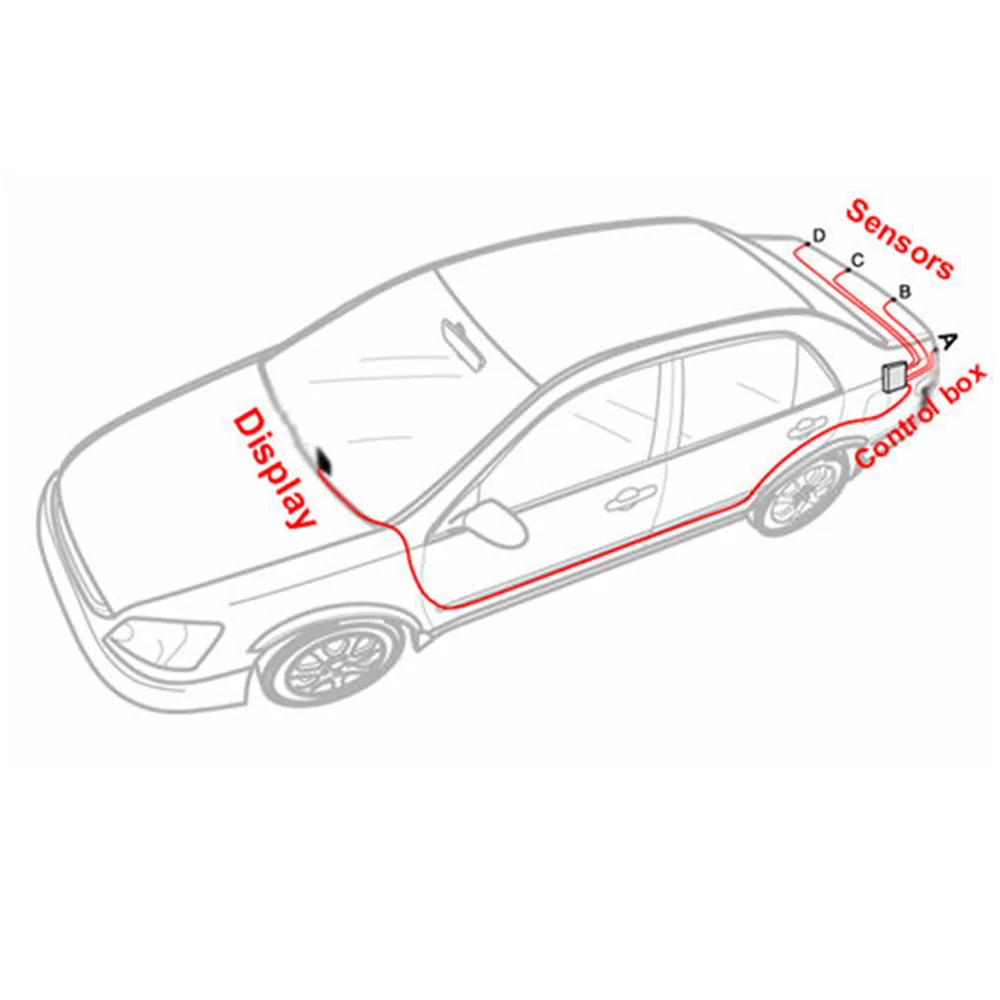 Автомобильный парктроник, парковочный датчик 13 мм, плоский, 4 датчика s, обратный резервный радар-детектор, BI-BI звуковой сигнал, сигнализация, регулируемый звук
