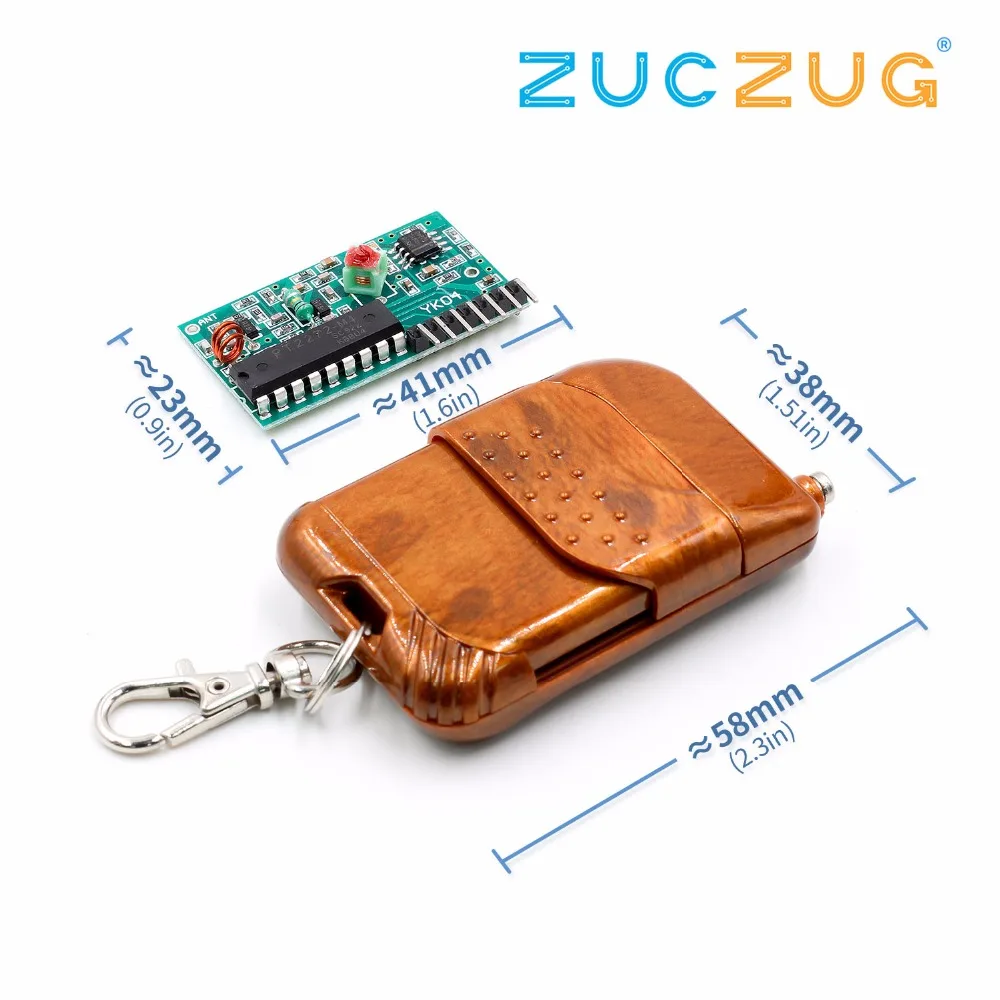 

1set 2262/2272 Four Ways Wireless Remote Control Kit,M4 the lock Receiver with 4 Keys Wireless Remote Control