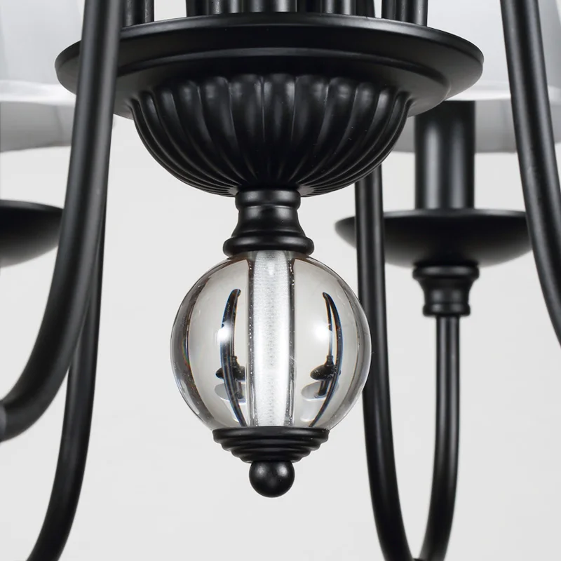 Кантри кованого железа люстра сад гостиная спальня ресторан лобби Led подвесной