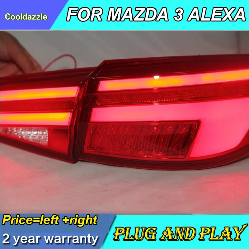 2 шт. автомобильный Стайлинг для Mazda 3 Axela светодиодный задний фонарь задние фонари светодиодные задние фары ходовые огни