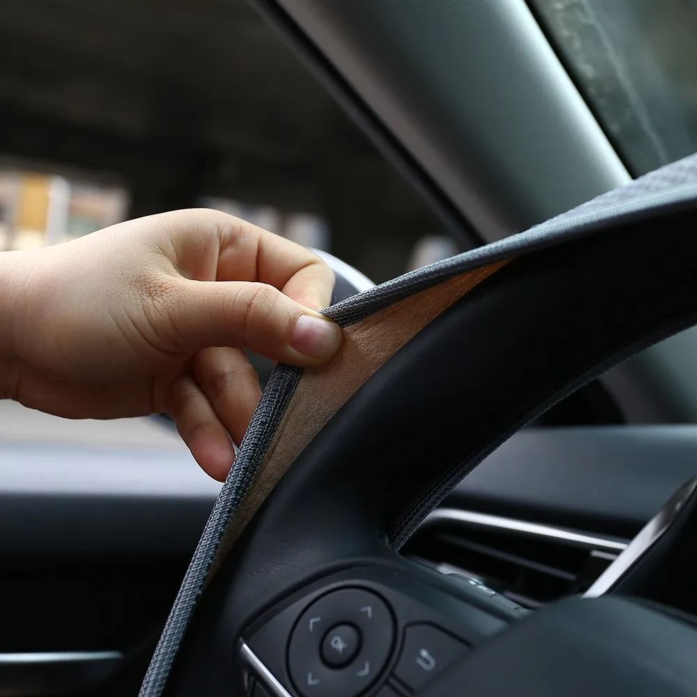 38 см многоцветный чехол рулевого колеса автомобиля плетеная оплетка