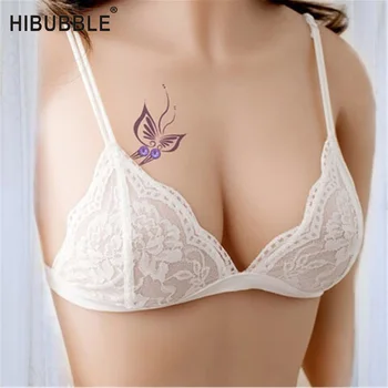 

Hibubble Breathable Thin Sexy Bra Unpadded Bralette Wire Free Push Up Bra Lingerie Lace Top Bras For Women Soutien Gorge bh 2018