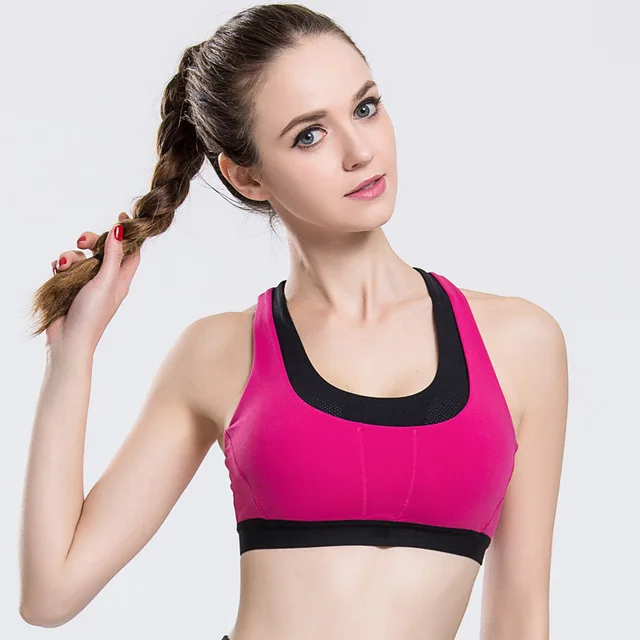 2016 Brand Women's Running Bra with No Rims Quick Dry Fitness Yoga Underwear Shockproof Sport