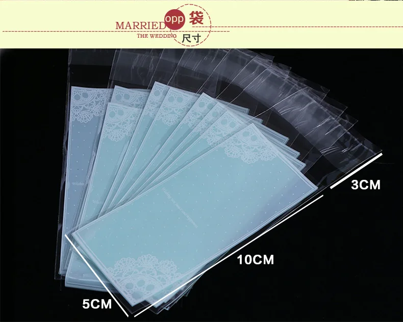 Пластиковые пакеты в горошек с круглыми краями для конфет 50/100 5*10 + 3 см|Подарочные