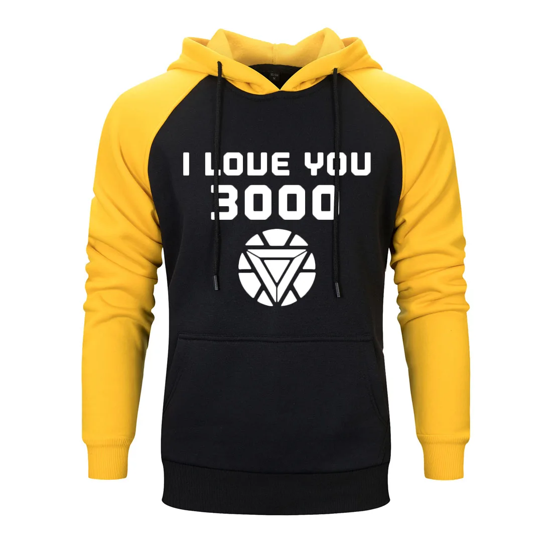 

The avengers 4 I LOVE YOU 3000 2019 Autumn Winter tops TIMES Men raglan hooded sweatshirt Harajuku high street warm hoody homme