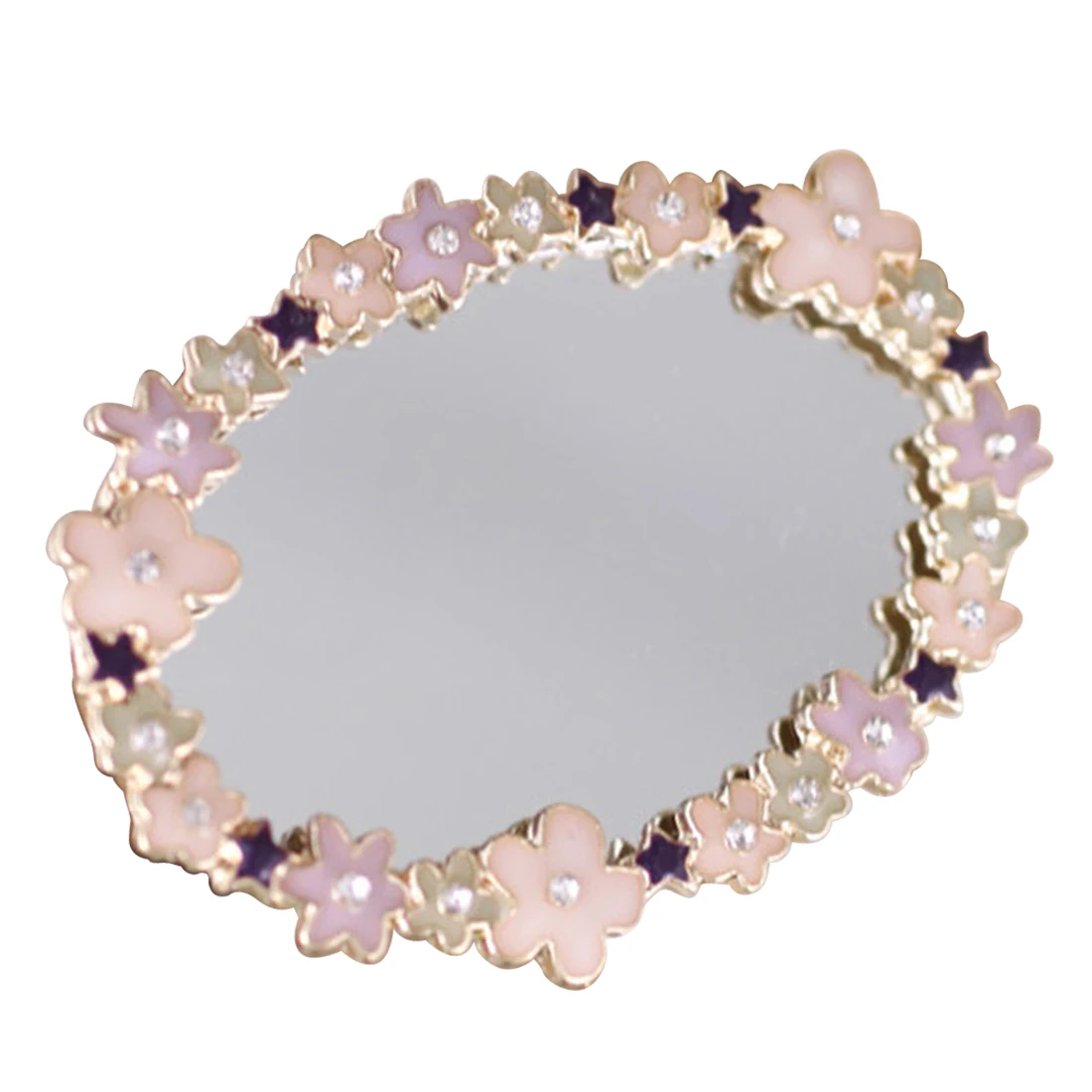 

Small Fresh Flower Mini Mirror Oil Painting Flowers Frame Mini Portable Beauty Decoration For Girl Cosmetic Mirror Makeup Tool
