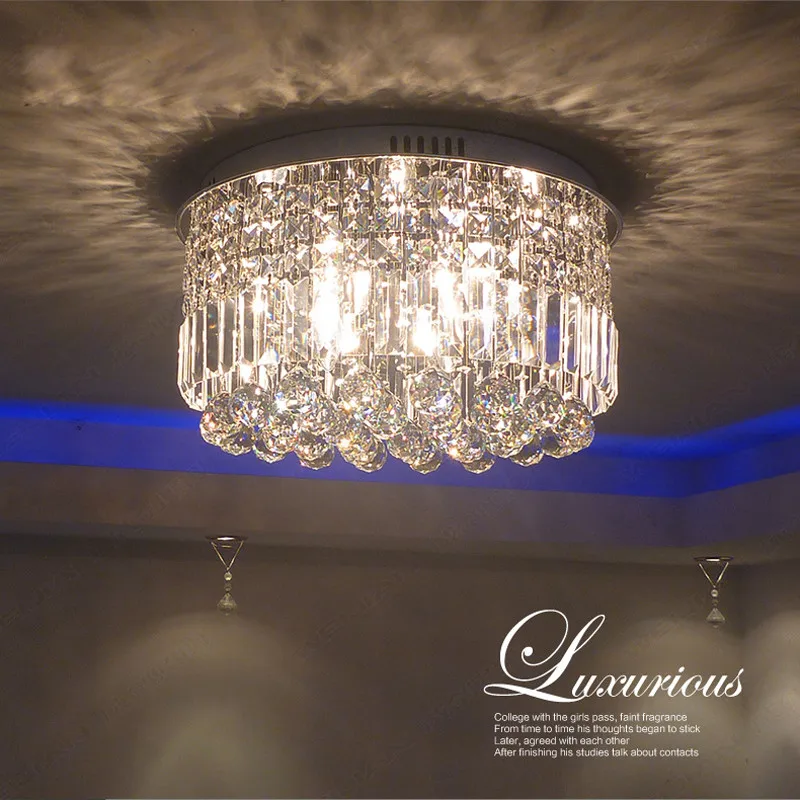 Хрустальный светодиодный потолочный светильник, роскошный светильник для гостиной, балкона, коридора, модный современный домашний светильник,, высокое качество