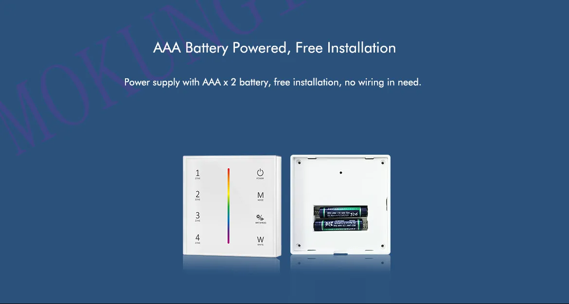 С питанием от аккумуляторной батареи AAA 2,4G 4 зоны яркость пульт дистанционного управления T21 диммер 4 зоны RF 2,4G один цвет сенсорный пульт дистанционного управления