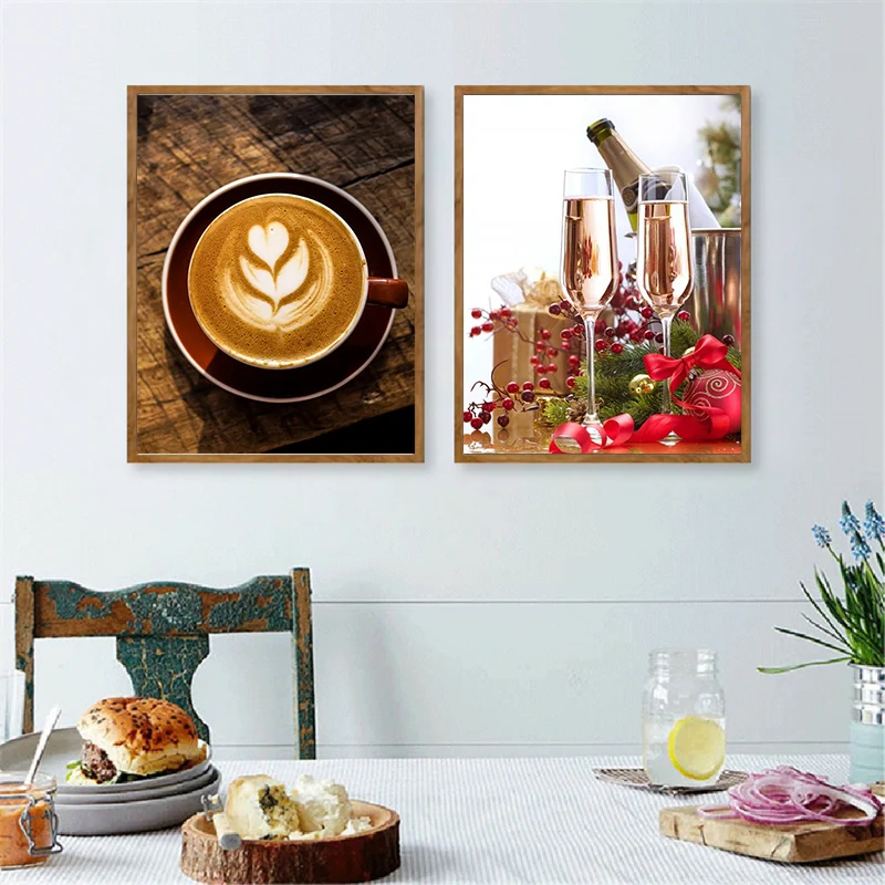 

Kitchen Prints Pop Art Pictures Nordic Art Wine Coffee Wall Paintings for Dining Room Decor Fruit and Vegetable Canvas Posters