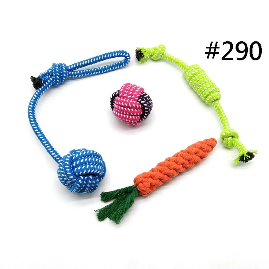 random type 5 Pet шнур для игр с собакой набор игрушек случайный цвет Pet развлечения интерактивная игрушка из хлопковых ниток - Цвет: random type 5