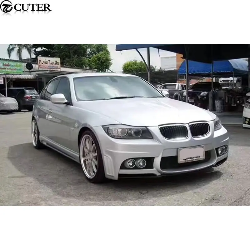 E90 325i WD стиль кузова автомобиля Комплект FRP Неокрашенный передний бампер задний