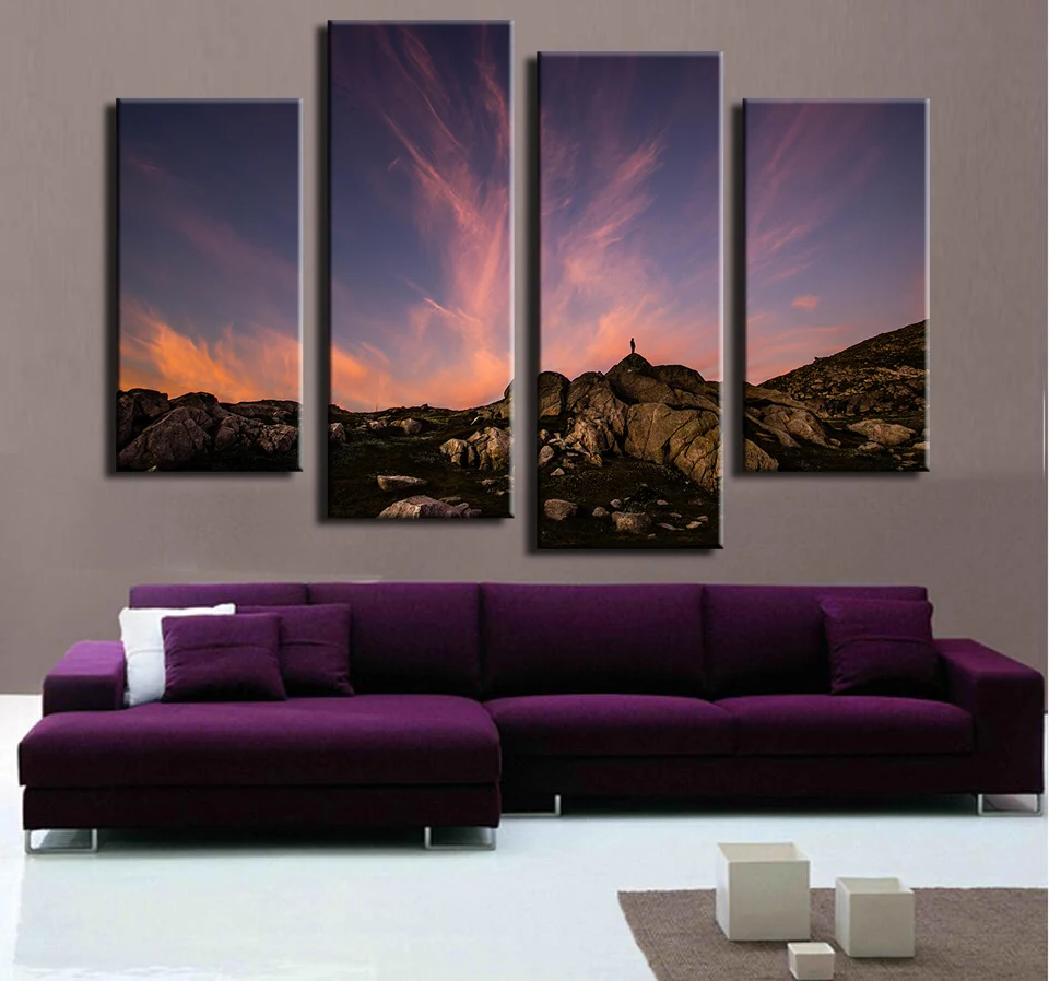 2017 New Wall Pictures For Living Room 4pcs Paintings Home Decorative Modern Sentinel Combination For Creative Idea Decor