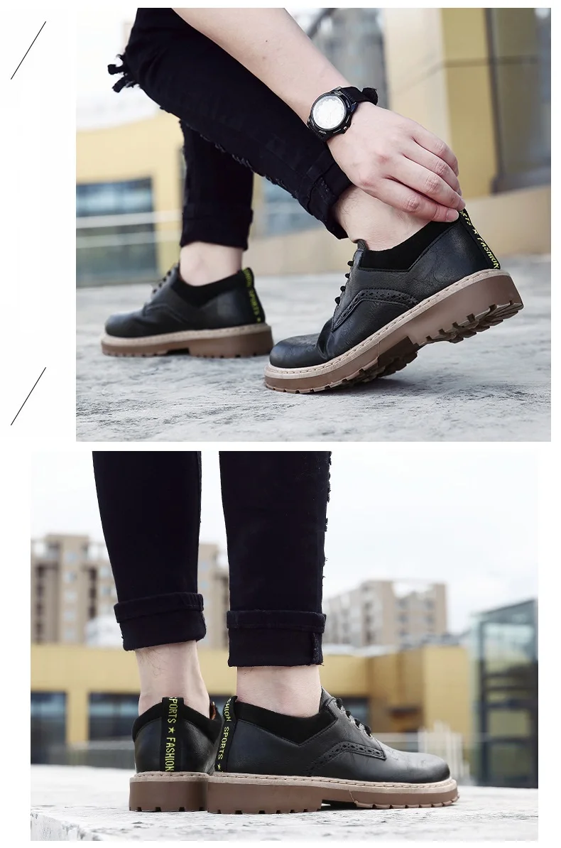 2018 New spring autumn genuine leather hiking sports shoes breathable Shock absorption  ventilation wear resistance  (13)