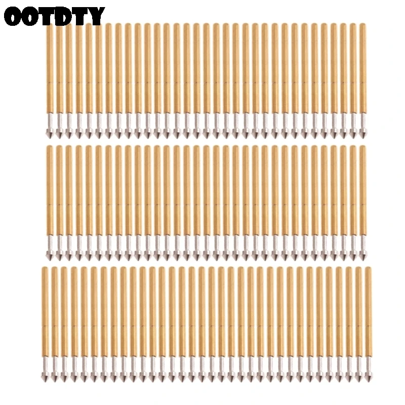 

100 Pcs Spring Test Probe Pogo Pin P75-E2 Dia 1.3mm Length 16.5mm