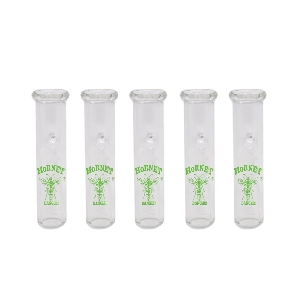 5PCS Cone Smoking Mouth-tips Glass Reusable Filter Tips Mouth-tips Glass Cone Artist Mouth Tips - Цвет: AC001-Y-T-Bee(5)