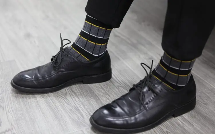 Мужские носки из чесаного хлопка, Повседневные Носки с рисунком, носки без пятки (10 пар/лот)