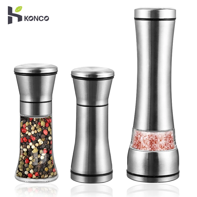 Konco Salt And Pepper Grinder & Mills,stainless Steel Sea Salt & Coffee
