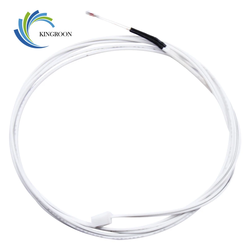 KINGROON 100 كيلو NTC 3950 واحدة العضوية الزجاج مختومة الثرمستور استشعار درجة الحرارة مع XH2.54-2P محطة 1 متر كابل ل 3D طابعة 1 KINGROON 100 كيلو NTC 3950 واحدة العضوية الزجاج مختومة الثرمستور استشعار درجة الحرارة مع XH2.54-2P محطة 1 متر كابل ل 3D طابعة 1
