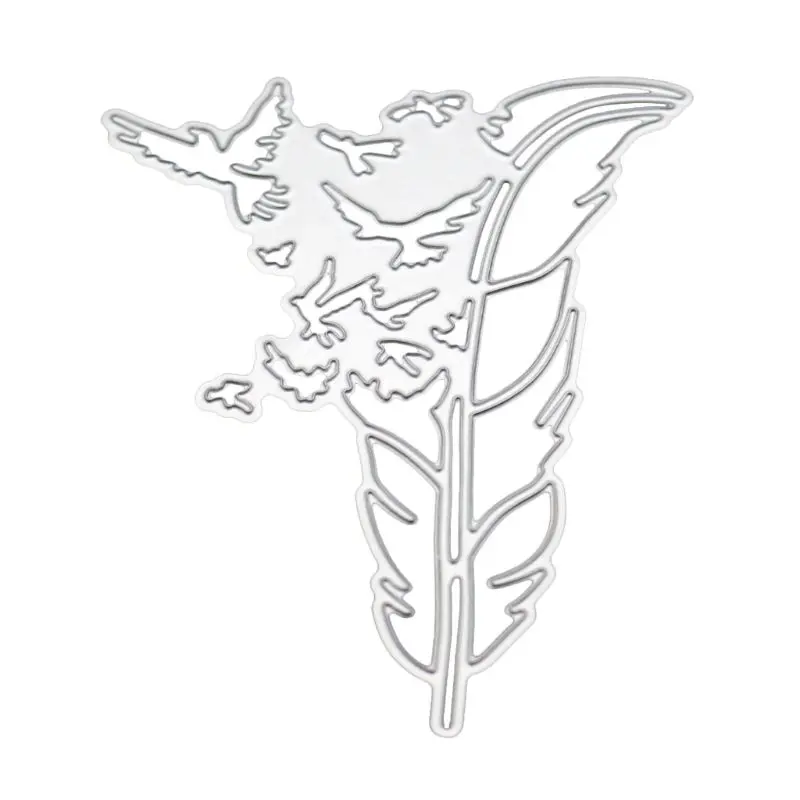 

Feather Metal Cutting Dies Stencil DIY Scrapbooking Album Stamp Paper Card Embossing Crafts Decor