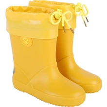Детские непромокаемые сапоги плюс бархатная теплая водонепроницаемая обувь для мальчиков Детские Непромокаемые Сапоги водонепроницаемые сапоги для девочек