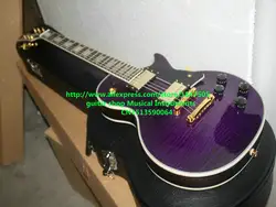 Бесплатная доставка Новые Фиолетовый Пользовательские гитары из красного дерева тела Высокое качество с Hardcase