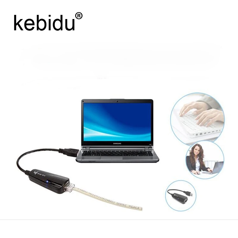 Kebidu USB Ethernet адаптер Usb 2,0 Сетевая карта USB для Ethernet RJ45 Lan гигабитный Интернет USB Ethernet для Windows 7/8/10/XP