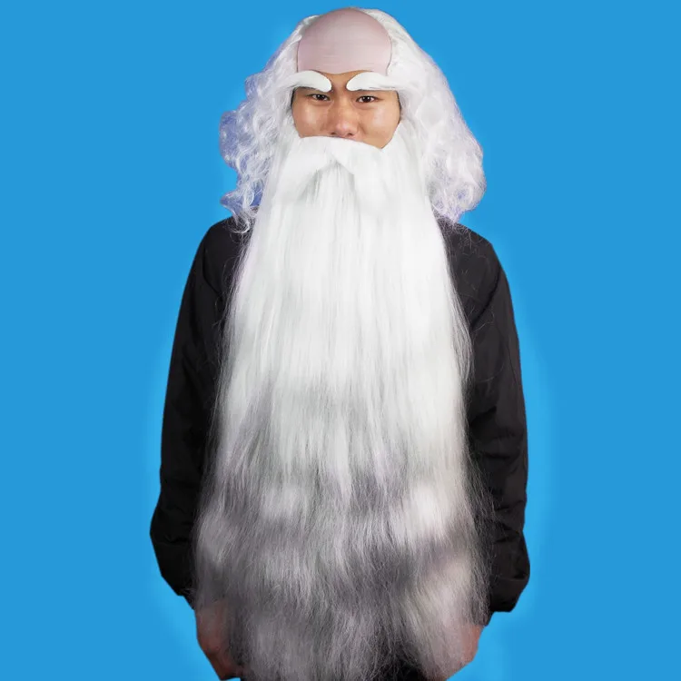 Рождественское платье фанатов для взрослых/детей косплей белая борода Санта Клаус усы для мужчин/детей