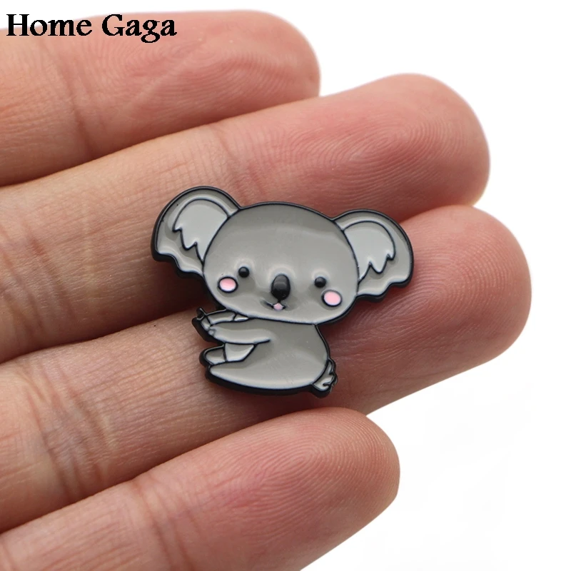Homegaga Koala медведь сделай сам цинковый галстук мультфильм забавные булавки рюкзак