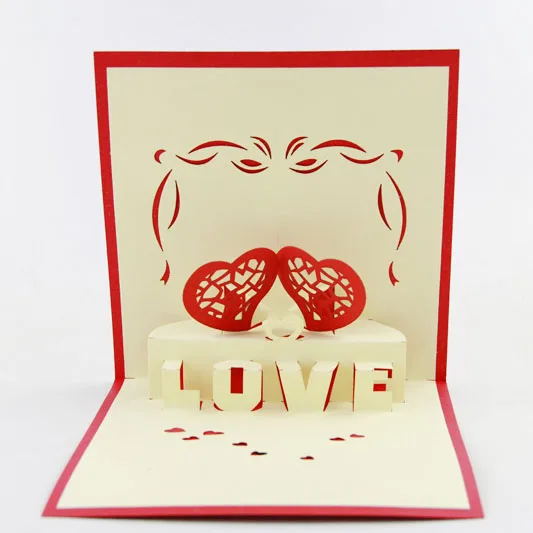 départ Saint-Valentin anniversaire merci Carte pop-up 3D faite à la main de BC Worldwide Ltd Gardenia grand jour fête des mères pendaison de crémaillère anniversaire de mariage 