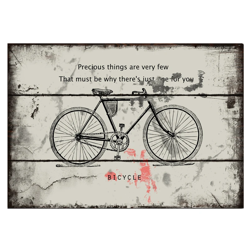 

Precious things are very few that must be why there's just one for you. Bicycle! tin sign vintage metal plate retro painting