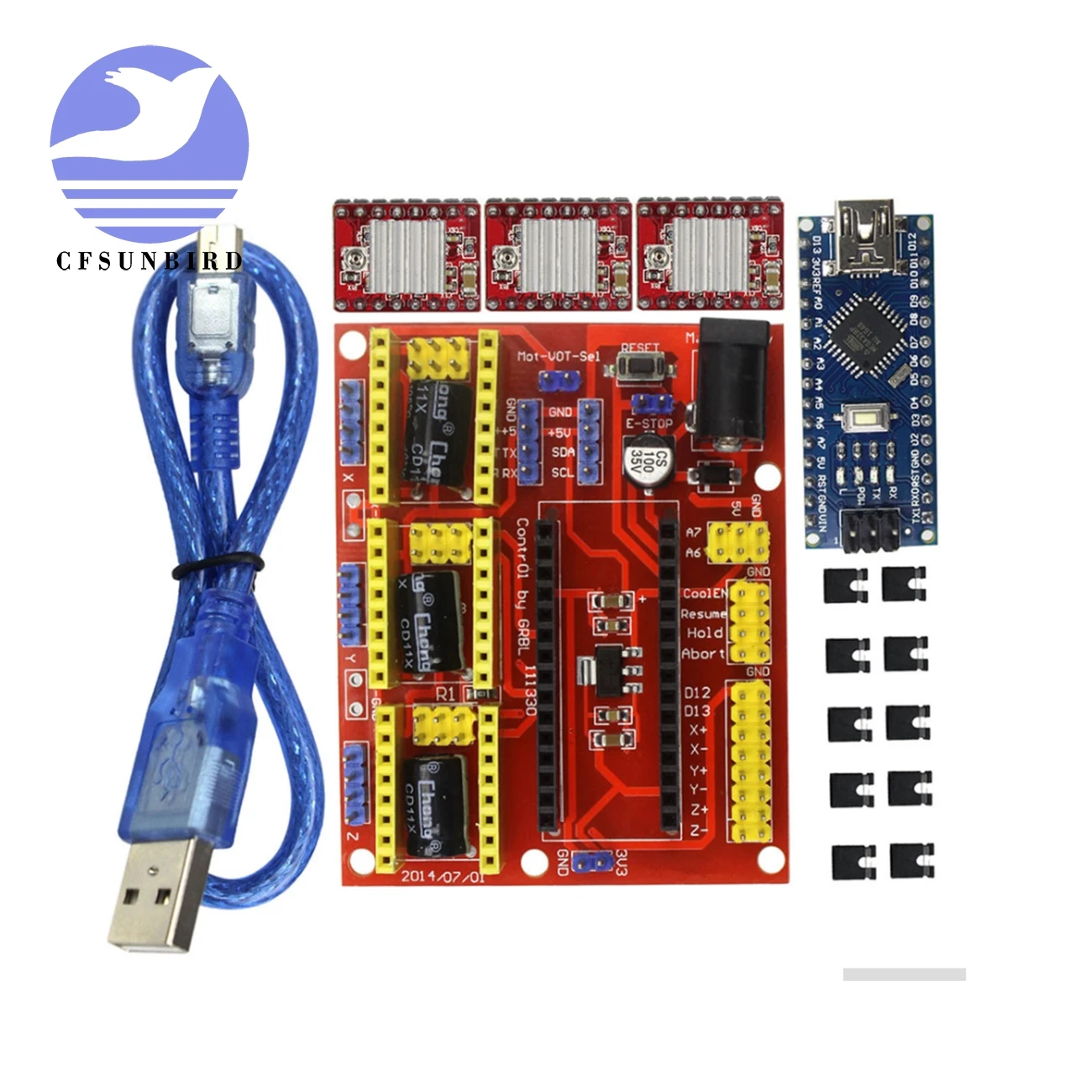 3DV4 CNC Shield V4 + Nano 3 0 шт. A4988 Reprap Stepper|Интегральные схемы| |