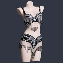 Новинка, Женский комплект для танца живота, костюм, одежда для танца живота, сексуальный ночной танец, танец живота, карнавальные топы, цепочка, бюстгальтер, пояс, WY8608