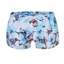 Мужские плавки, купальный костюм с акулой, мужские плавки для серфинга, сексуальные дышащие летние пляжные шорты