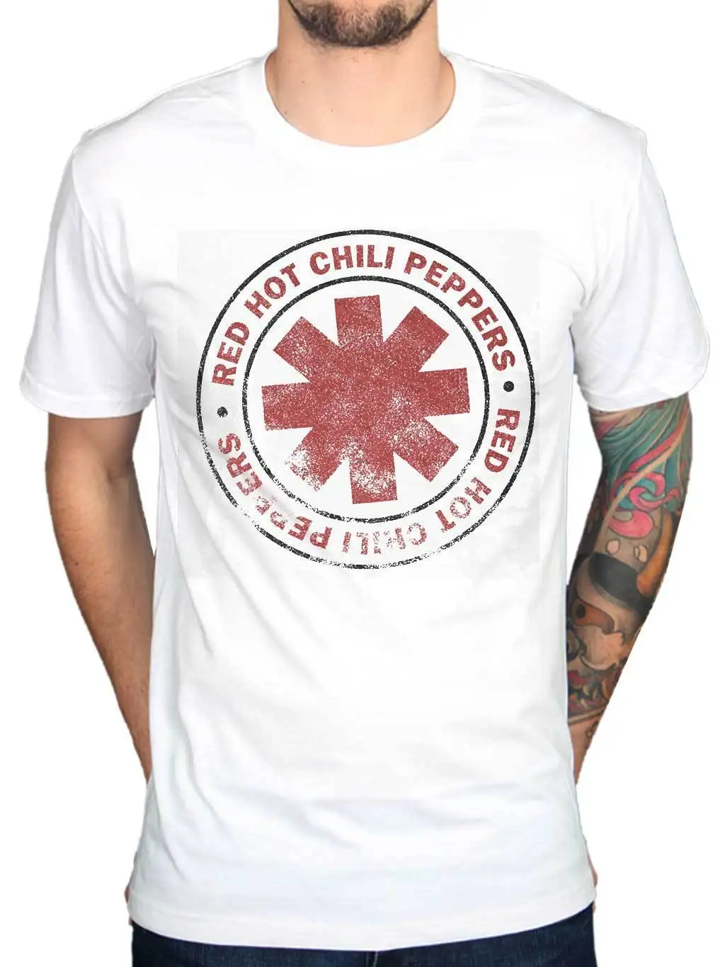 red hot chili peppers distressed tee