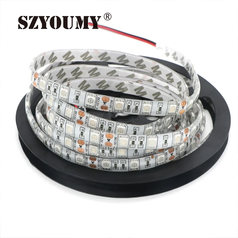 SZYOUMY 5 м голубой лед SMD 5050 60led/m Водонепроницаемый гибкие светодиодные полосы неон бар полосы света для главная украшение автомобиля