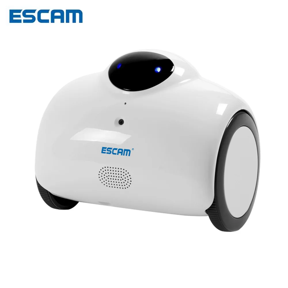 

ESCAM Robot QN02 Smart WiFi Indoor IP Camera 1MP Two-Way Talk RC Security Surveillance Camera Support Android/IOS Device