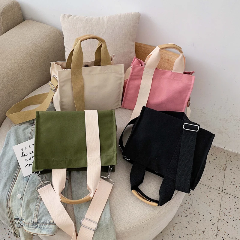 2019 New Arrival Sale Women's Handbag Bolsas Feminina Large Pocket Casual Tote Shoulder Bags Canvas Leather Capacity For Women | Багаж и