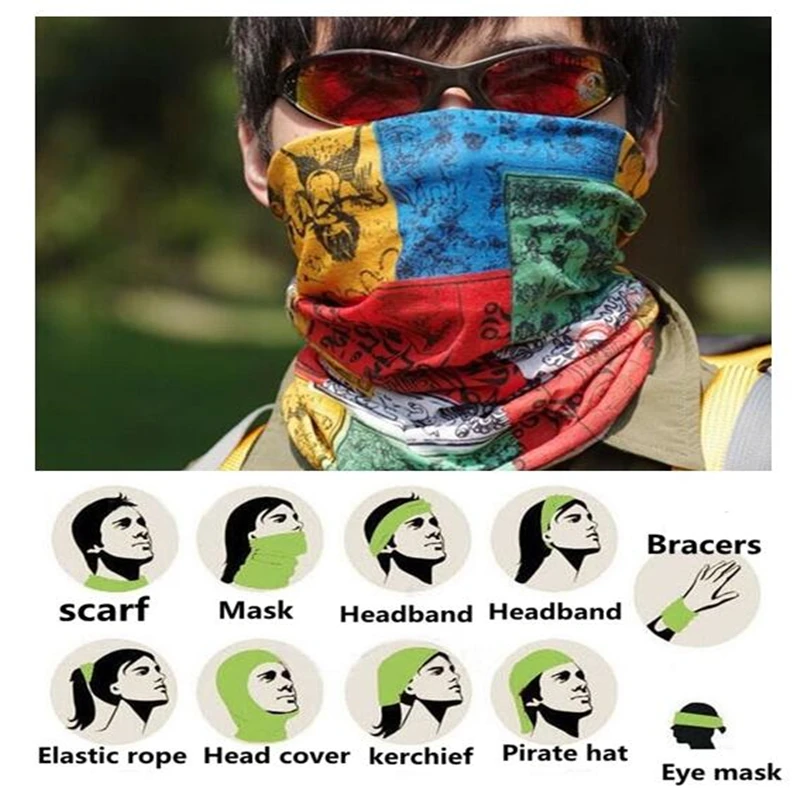 

Bandana Men Women Seamless Magic Neck Warmer Headband Outdoor Cycling Skiing Hiking Headwear Balaclava Neck Scarves Wraps